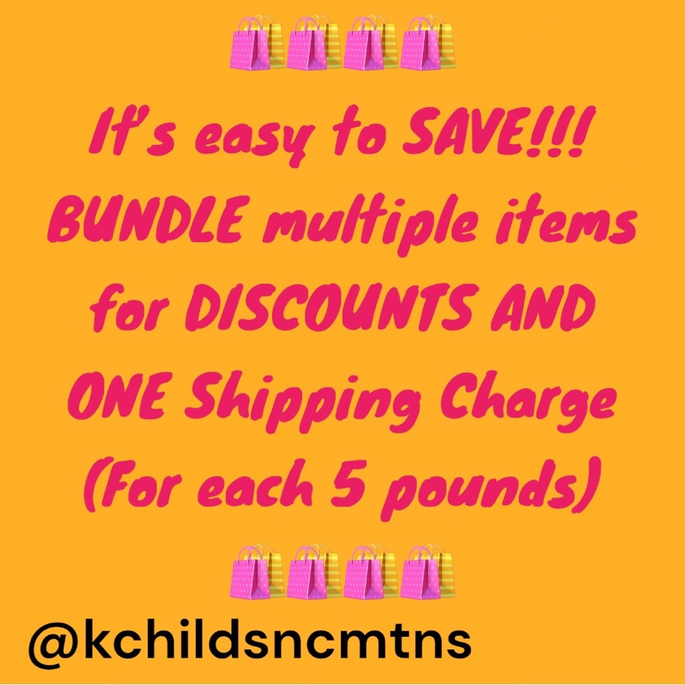 BUNDLES equal DISCOUNTS AND SAVINGS ON SHIPPING